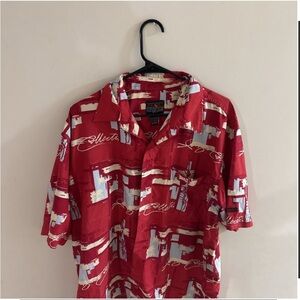 Vintage Late 90's FUBU Pullover Jersey Shirt Red Black L Made In USA